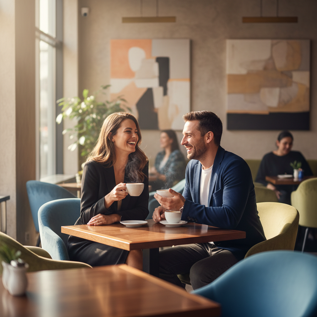 Couple laughing